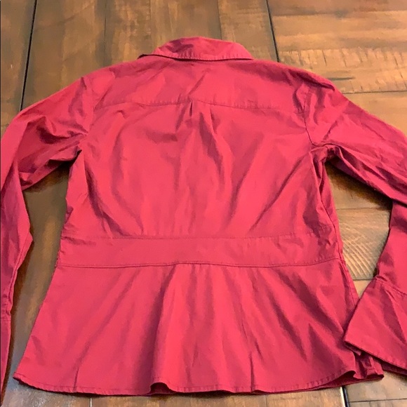 Dockers Burgundy buttoned down shirt sz M - Picture 6 of 7